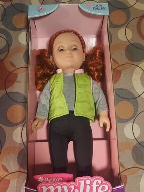 My Life As Peyton Posable 18-inch Doll, Red Hair, Green Eyes 🆕